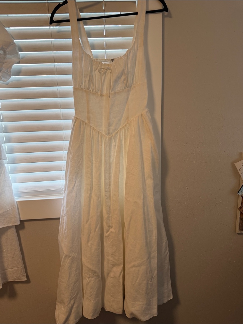 Reformation Cream Midi Dress